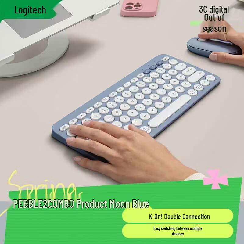 Logitech Pebble 2 Combo Wireless Keyboard and Mouse Set
Logitech Pebble 2 Combo Wireless Keyboard and Mouse Set