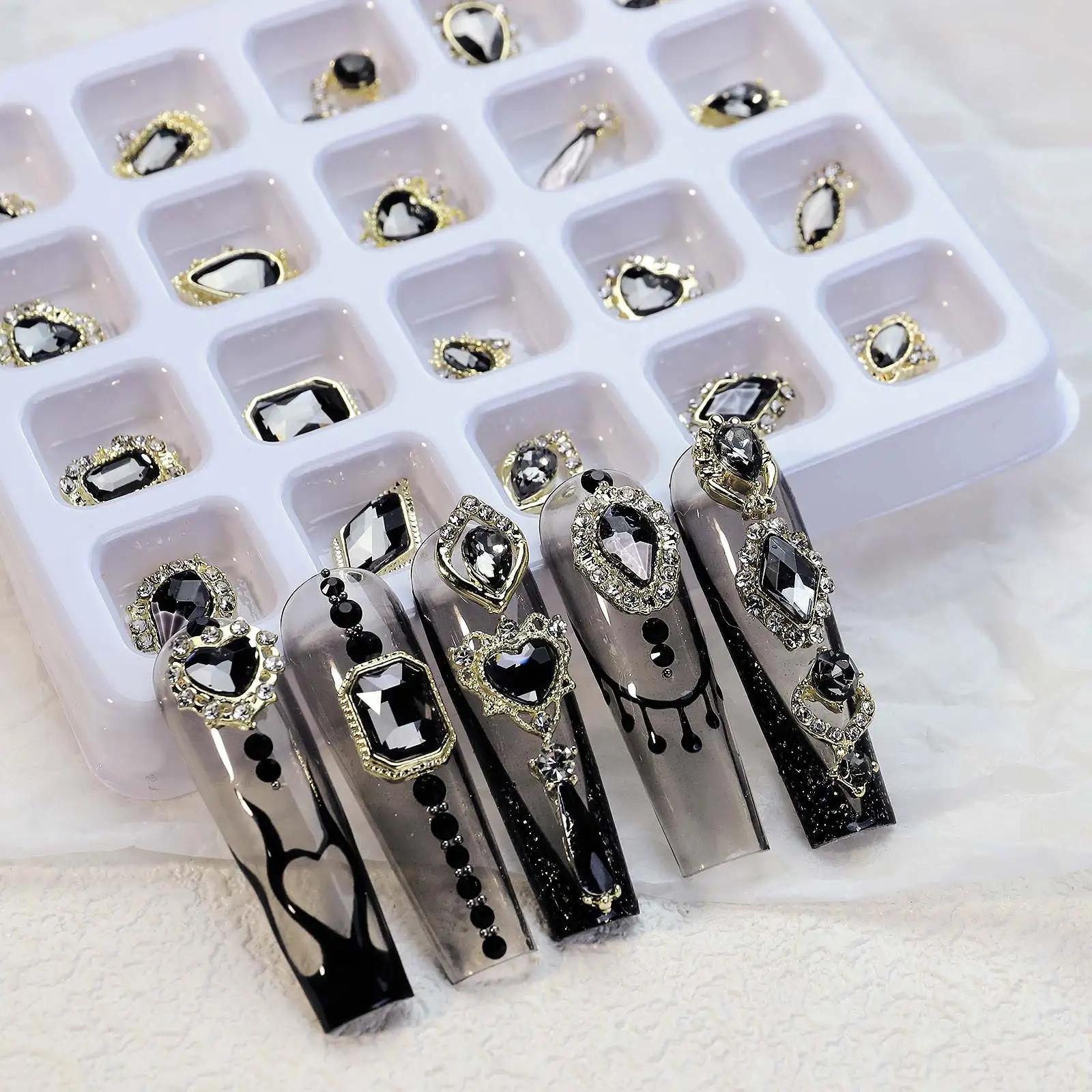 20pcs/box Black Nail Art Rhinestones Kit Nails Glitter Ornament Mixed Styles Size Diamond For DIY Manicure 3d Jewelry Decoration
20pcs/box Black Nail Art Rhinestones Kit Nails Glitter Ornament Mixed Styles Size Diamond For DIY Manicure 3d Jewelry Decoration