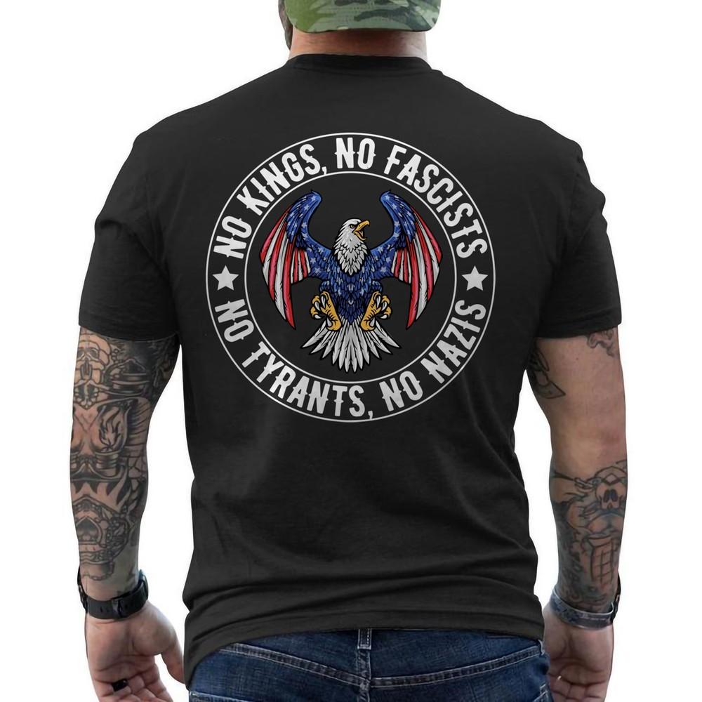 No Kings No Fascists No Tyran T-Shirt, No Kings in America USA Flag ON BACK Tee L
No Kings No Fascists No Tyran T-Shirt, No Kings in America USA Flag ON BACK Tee L