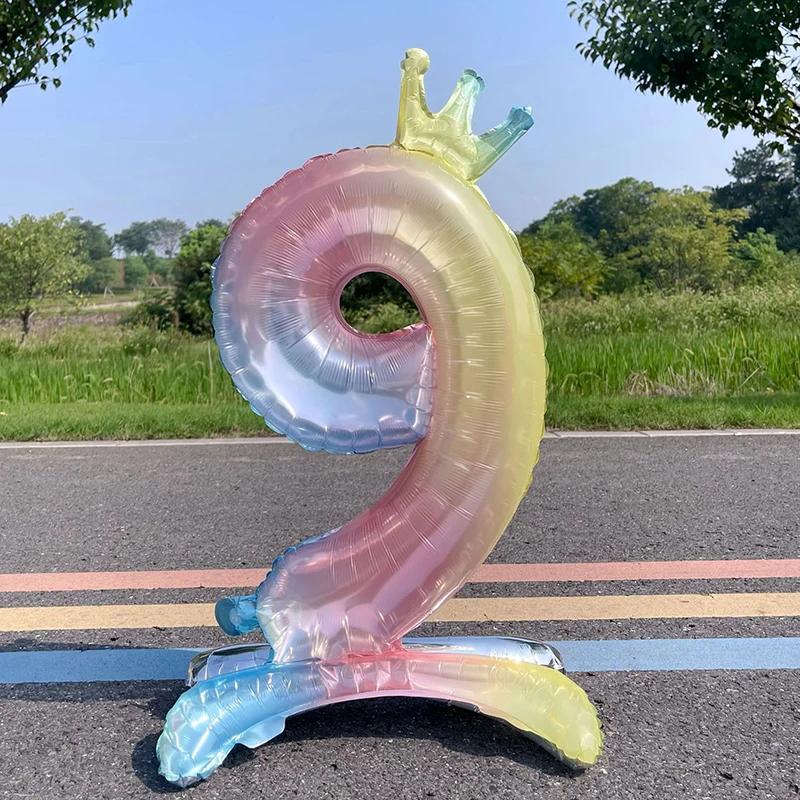 1pcs 32inch Standing Rainbow Digital Balloon Gradient Colorful Crown 0-9 Aluminum Foil Balloon Birthday Party Baby Shower Decor 32inch
1pcs 32inch Standing Rainbow Digital Balloon Gradient Colorful Crown 0-9 Aluminum Foil Balloon Birthday Party Baby Shower Decor 32inch