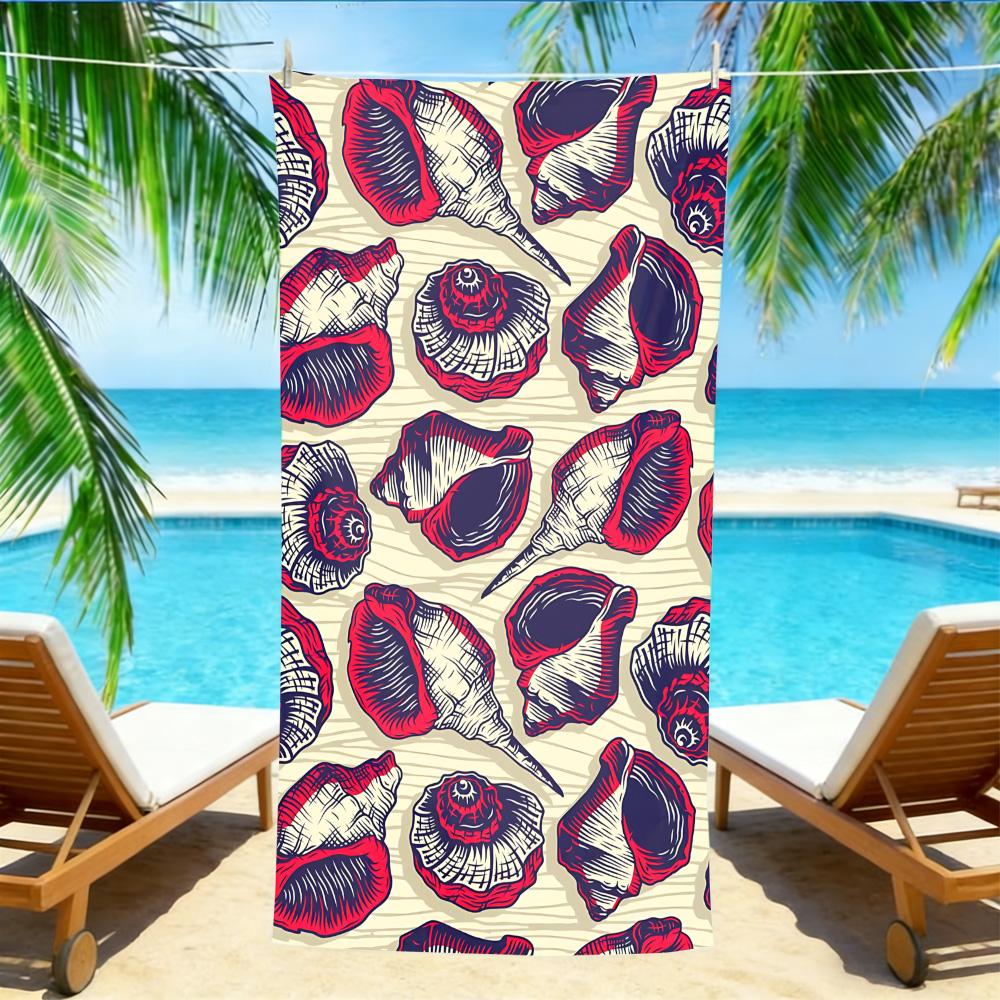 Vintage Seashell Beach Towel – Oversized Quick Dry Sand Free with Red & Navy Conch Print W30*H60(CM)
Vintage Seashell Beach Towel – Oversized Quick Dry Sand Free with Red & Navy Conch Print W30*H60(CM)