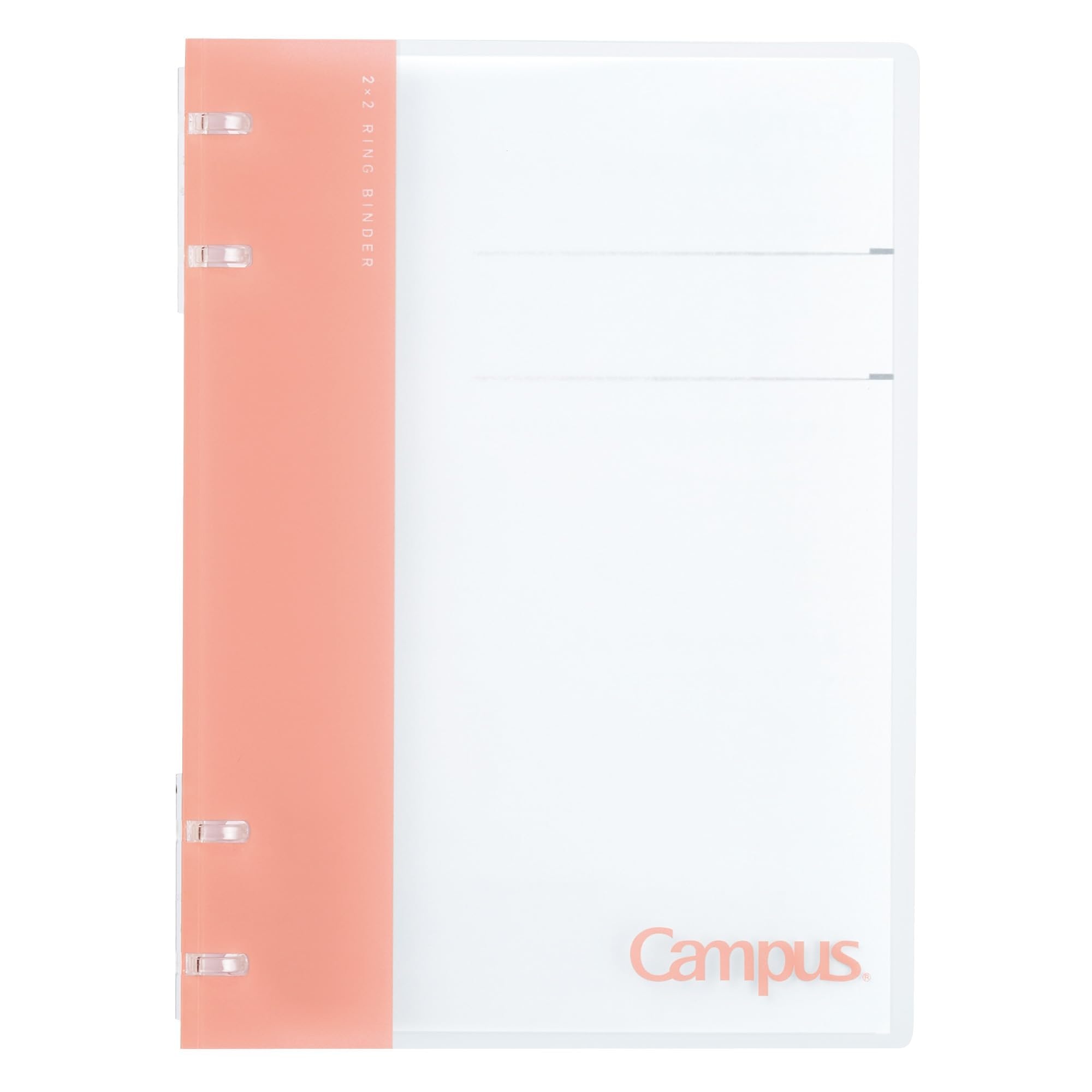 KOKUYO Loose Leaf Binder A5 Campus Binder that can be used like a notebook 2 x 2 rings Pink Ru-NP134P
KOKUYO Loose Leaf Binder A5 Campus Binder that can be used like a notebook 2 x 2 rings Pink Ru-NP134P