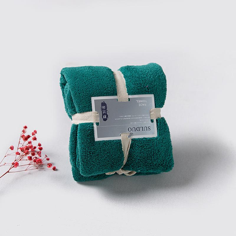 Бытовое полотенце для ванной, быстросохнущее полотенце для волос, впитывающее полотенце для мытья лица 80*36 см, разноцветное мужское и женское полотенце из микрофибры 36x80cm зелёный