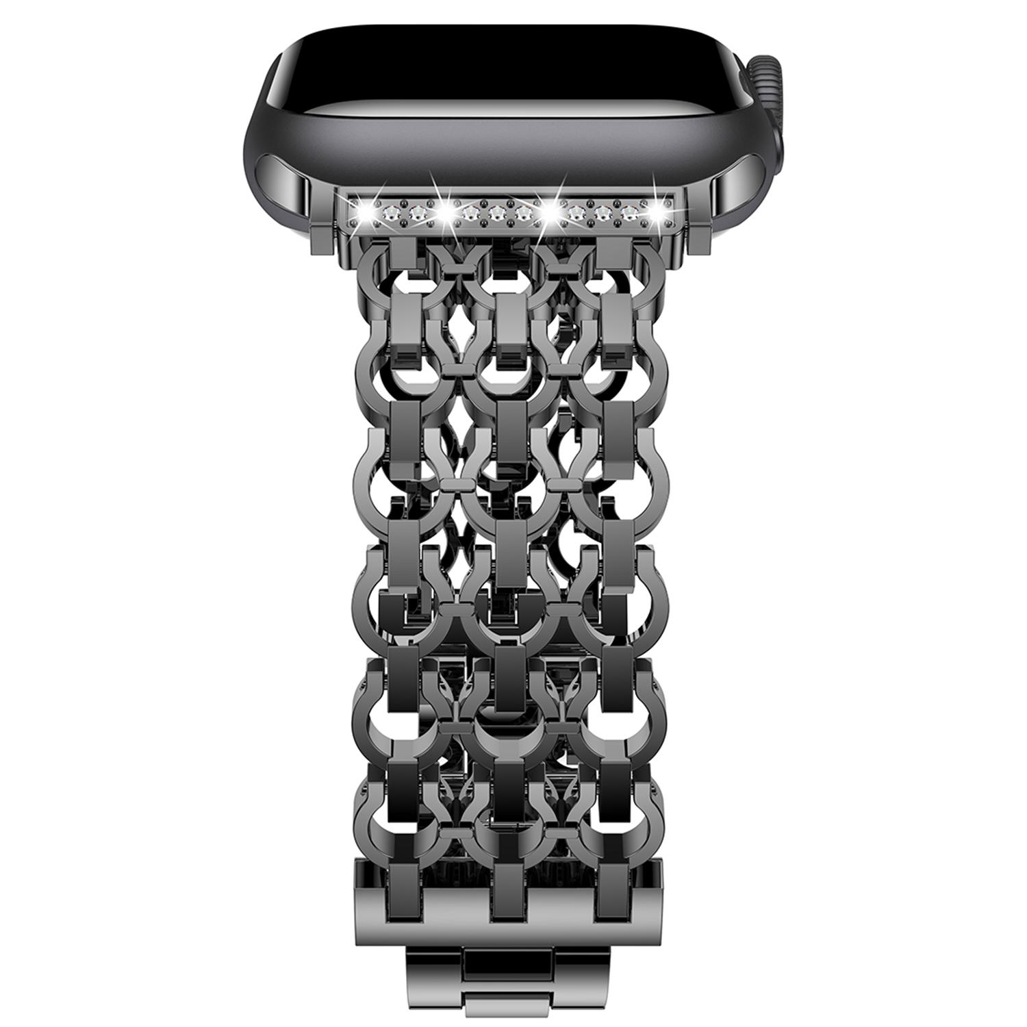 For Apple Watch 10 46mm/Ultra 2/Ultra 49mm/9 8 7 45mm/SE (2023) SE (2022) SE 6 5 4 44mm/3 2 1 42mm Stylish Zinc Alloy Watch Strap Black
For Apple Watch 10 46mm/Ultra 2/Ultra 49mm/9 8 7 45mm/SE (2023) SE (2022) SE 6 5 4 44mm/3 2 1 42mm Stylish Zinc Alloy Watch Strap Black