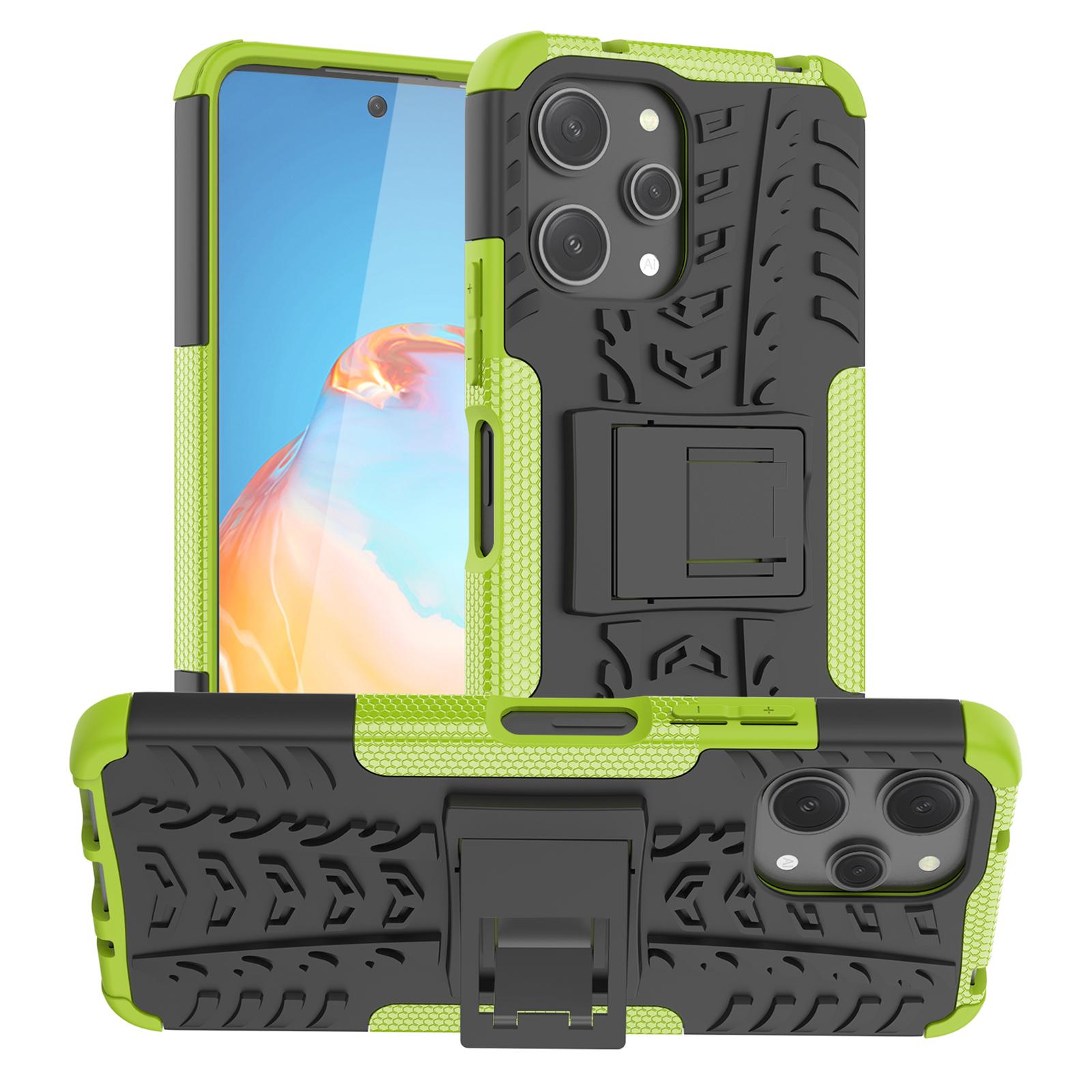 For Xiaomi Redmi 12 4G Shockproof Tyre Pattern PC+TPU Phone Case Kickstand Phone Cover Green
For Xiaomi Redmi 12 4G Shockproof Tyre Pattern PC+TPU Phone Case Kickstand Phone Cover Green
