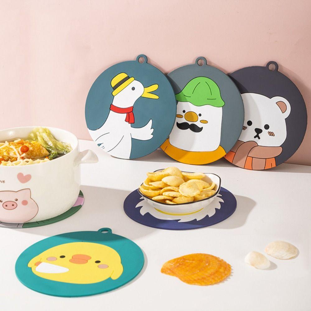 Heat Insulation Tableware Mat Non-slip Coaster Dish Pads Cartoon Placemats Dining Table goose
Heat Insulation Tableware Mat Non-slip Coaster Dish Pads Cartoon Placemats Dining Table goose