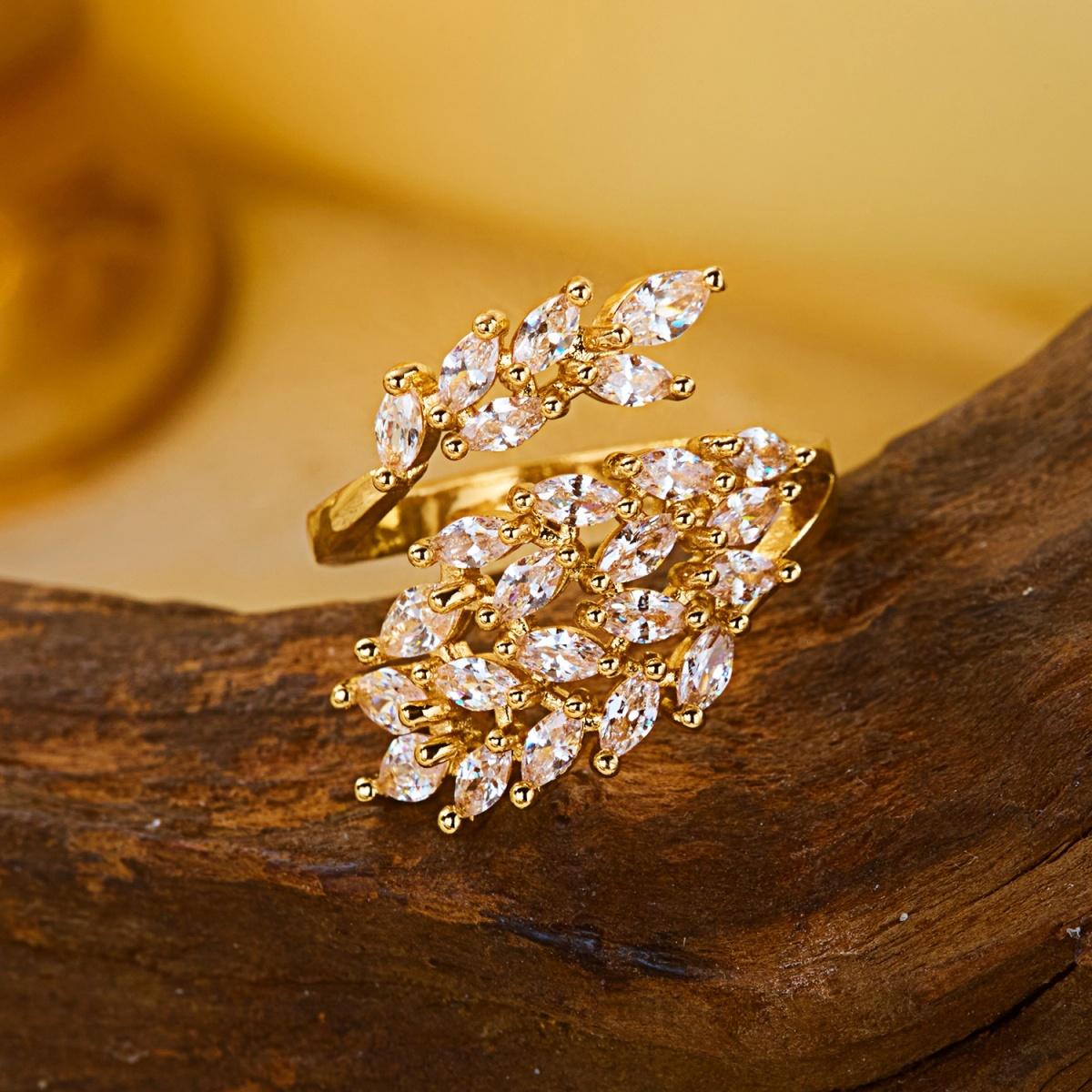 Simple Wheat Leaf Feather Brass Inlaid CZ Zircon Opening Rings Elegant Geometric Leaves Wedding Finger Ring Versatile Zircon
Simple Wheat Leaf Feather Brass Inlaid CZ Zircon Opening Rings Elegant Geometric Leaves Wedding Finger Ring Versatile Zircon