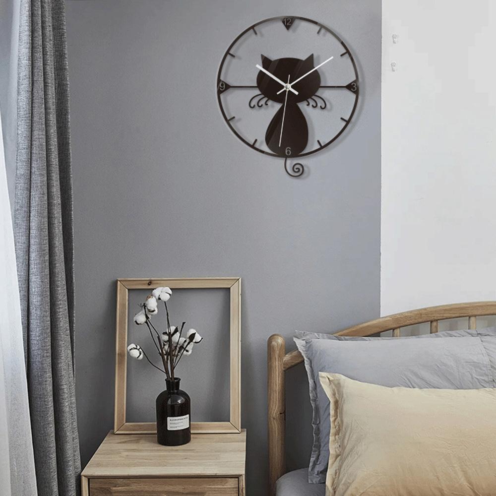 Clear Acrylic Black Cat Wall Clock Silent Non-Ticking Clock (No Battery) for Kids Bedrooms Living Room Type A
Clear Acrylic Black Cat Wall Clock Silent Non-Ticking Clock (No Battery) for Kids Bedrooms Living Room Type A