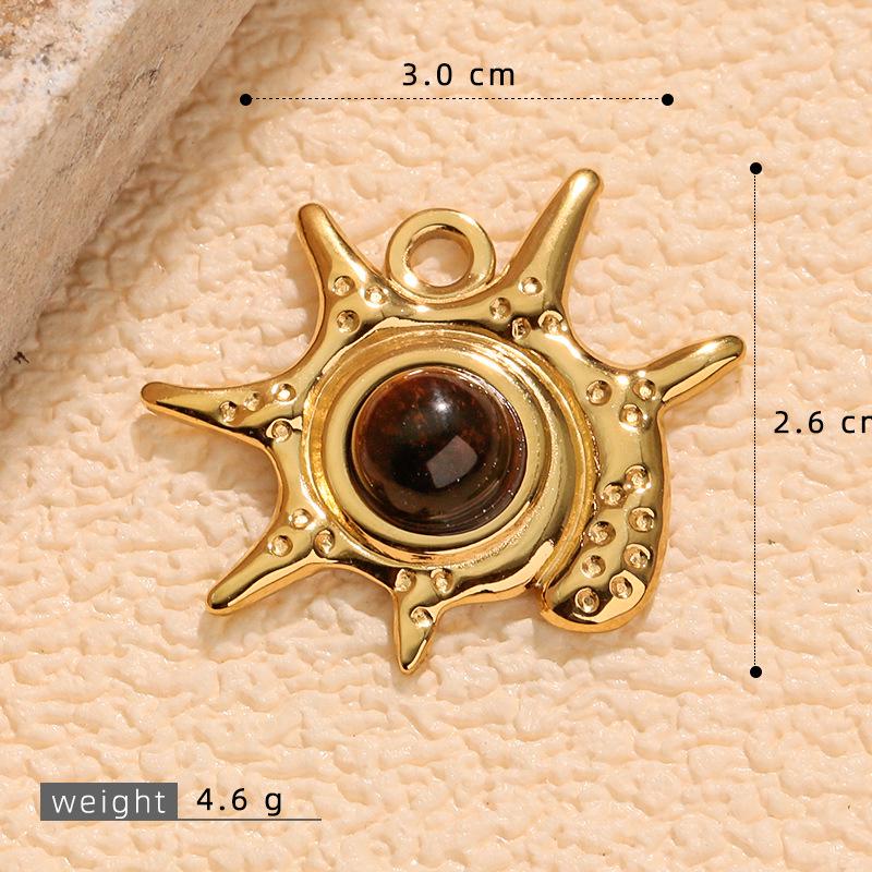 Stainless Steel Conch Fossil Necklace with Natural Tiger Eye Stone Pendant
Stainless Steel Conch Fossil Necklace with Natural Tiger Eye Stone Pendant