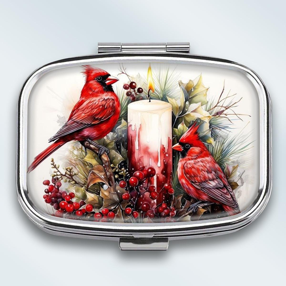 Portable Pill Box with 2 Compartments, Mini Metal Medicine Organizer Case, Cute Printed Pill Container for Vitamins, Pills, Jewelry, Travel, Daily Use
Portable Pill Box with 2 Compartments, Mini Metal Medicine Organizer Case, Cute Printed Pill Container for Vitamins, Pills, Jewelry, Travel, Daily Use