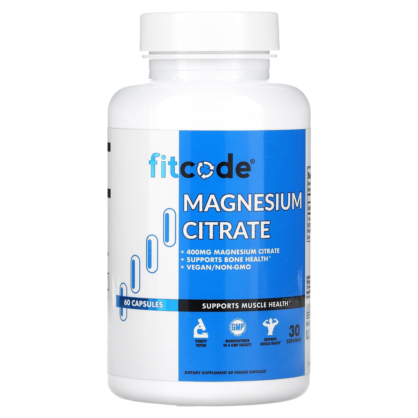 Fitcode, Magnesium Citrate, 400Mg, 60 Veggie Capsules (200Mg Per Capsule)
Fitcode, Magnesium Citrate, 400Mg, 60 Veggie Capsules (200Mg Per Capsule)