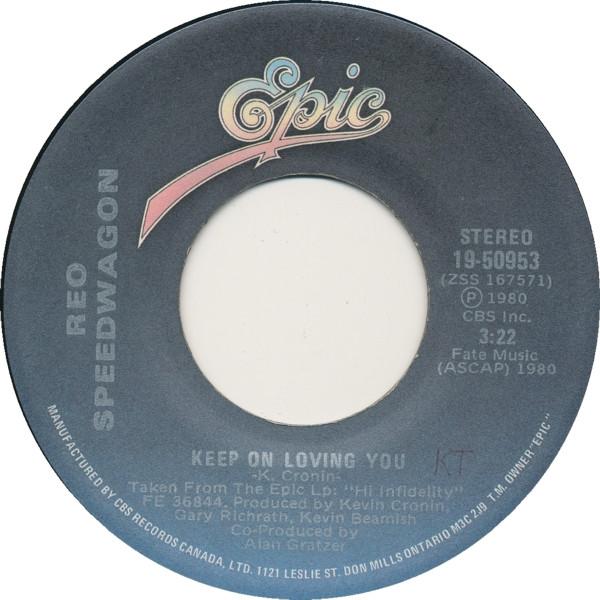 7inch Record REO SPEEDWAGON Keep On Loving You 1950953 Epic 1980 Canada Rock Used
7inch Record REO SPEEDWAGON Keep On Loving You 1950953 Epic 1980 Canada Rock Used