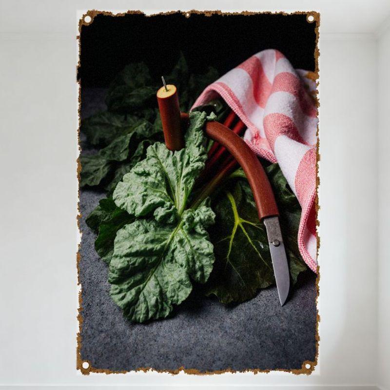 Rustic Fresh Green Leafy Vegetables (Rhubarb) & Candle Tin Sign Vintage Metal Poster for Home Cafe Wall Decor 8x12 Inch 20x30cm(7.8x11.8inch)
Rustic Fresh Green Leafy Vegetables (Rhubarb) & Candle Tin Sign Vintage Metal Poster for Home Cafe Wall Decor 8x12 Inch 20x30cm(7.8x11.8inch)