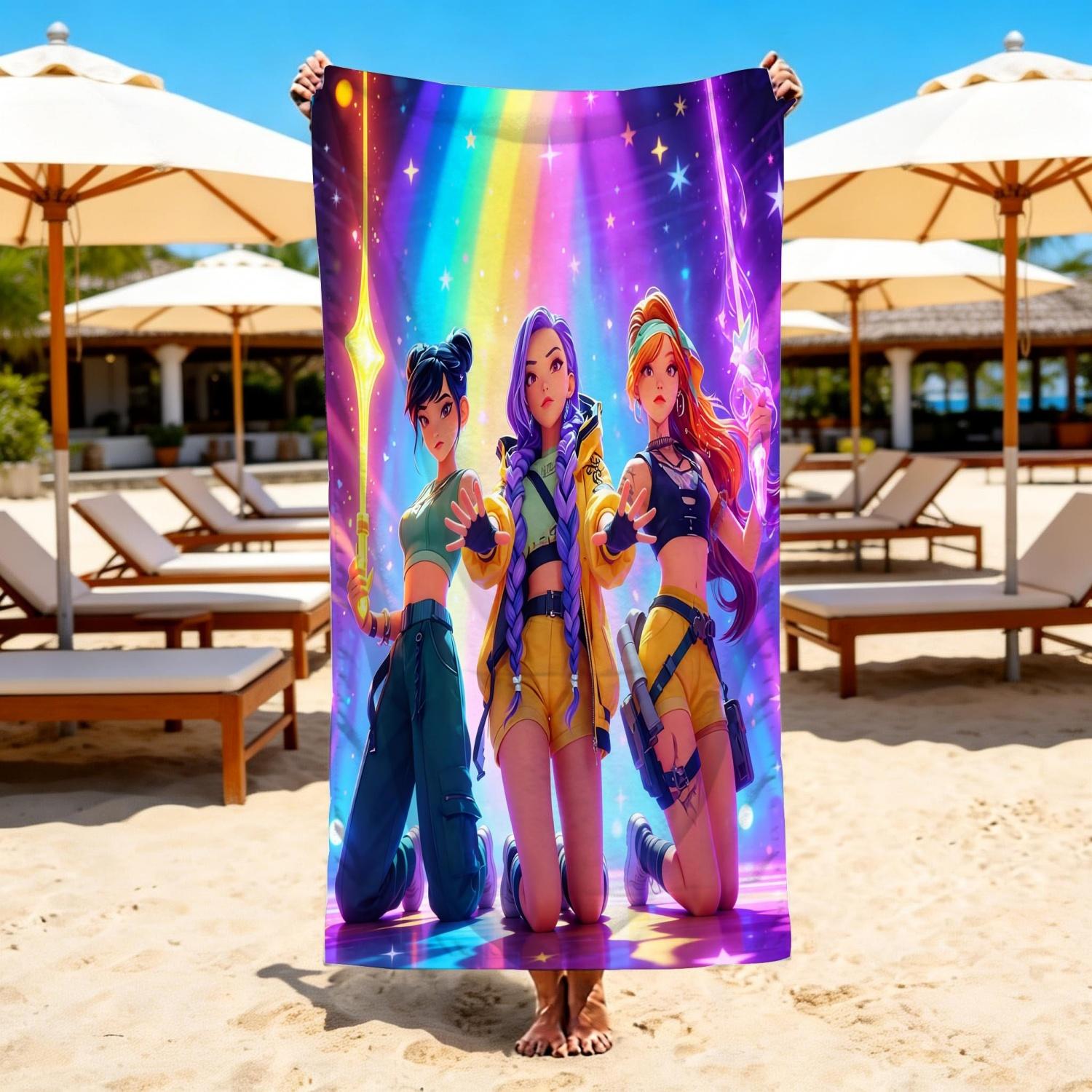 A KPOP Rainbow Groove Printed Beach Towel,Quick-Dry Soft Swim Towel Suitable for Beach, Pool, Bath, Yoga W40*H60(CM)
A KPOP Rainbow Groove Printed Beach Towel,Quick-Dry Soft Swim Towel Suitable for Beach, Pool, Bath, Yoga W40*H60(CM)