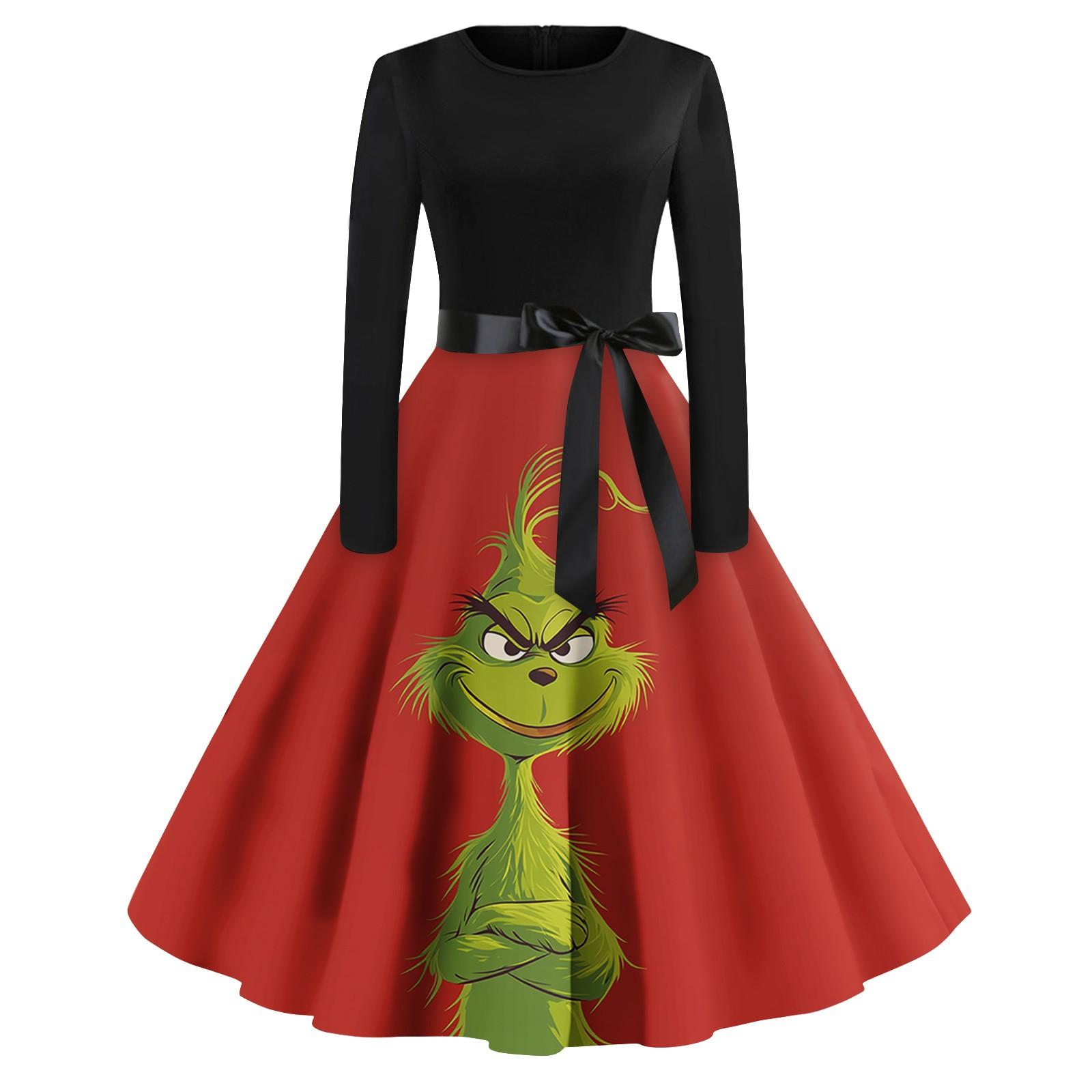 Женское повседневное модное платье с длинным рукавом и принтом, вечернее повседневное платье с круглым вырезом XL арбуз красный
Женское повседневное модное платье с длинным рукавом и принтом, вечернее повседневное платье с круглым вырезом XL арбуз красный