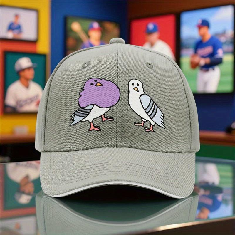 Cute Purple White Pigeon Print Baseball Cap Unisex Polyester Casual Adjustable Snapback Hat One Size
Cute Purple White Pigeon Print Baseball Cap Unisex Polyester Casual Adjustable Snapback Hat One Size