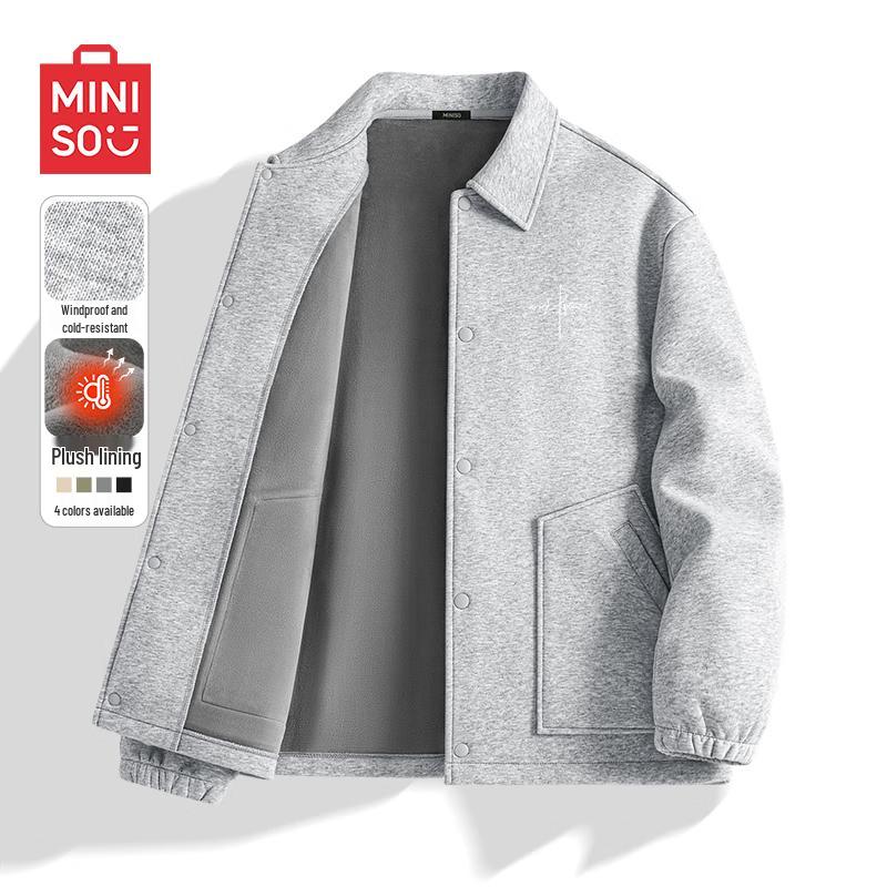 MINISO Men s Loose Fit Fleece-Lined Lapel Jacket M
MINISO Men s Loose Fit Fleece-Lined Lapel Jacket M