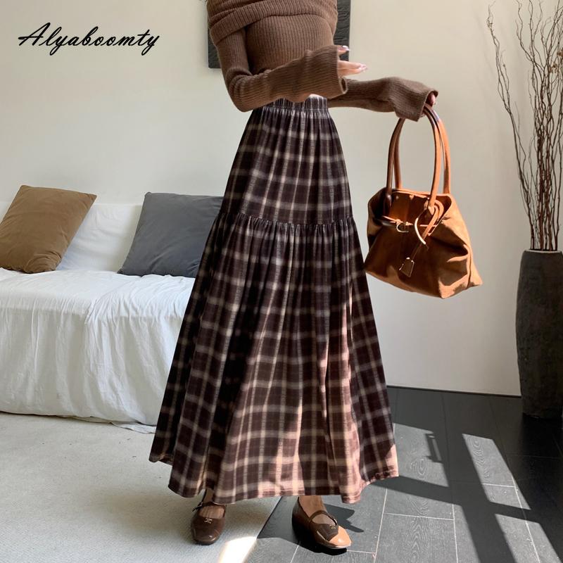 Осень Зима Женская Макси Длинная Бархатная Юбка С Высокой Талией Темно-Синяя Коричневая Клетчатая Юбка Винтажная Элегантная С Рюшами Женственные Юбки Женские One Size
Осень Зима Женская Макси Длинная Бархатная Юбка С Высокой Талией Темно-Синяя Коричневая Клетчатая Юбка Винтажная Элегантная С Рюшами Женственные Юбки Женские One Size