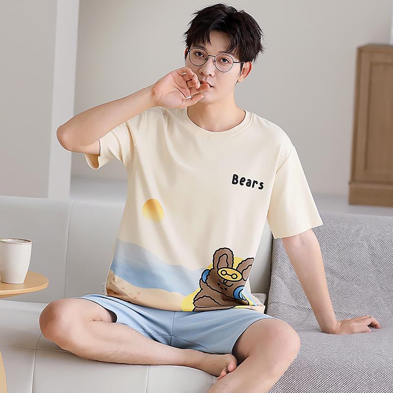 Couples Short Sleeve Cotton Pajama Set with Built-in Bra, Casual and Loose Fit, Ideal for Summer Home Wear L
Couples Short Sleeve Cotton Pajama Set with Built-in Bra, Casual and Loose Fit, Ideal for Summer Home Wear L
