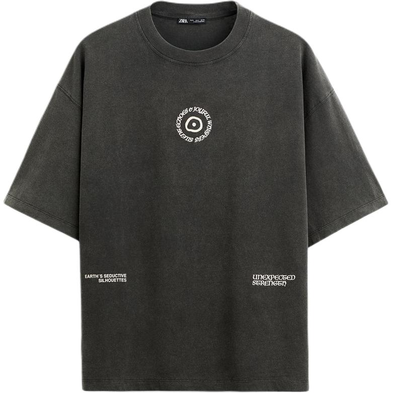 Zara Loose Color Block Letter Print Washed Round Neck Short Sleeve T-Shirt Men Tops Gray 0495313-898 M
Zara Loose Color Block Letter Print Washed Round Neck Short Sleeve T-Shirt Men Tops Gray 0495313-898 M