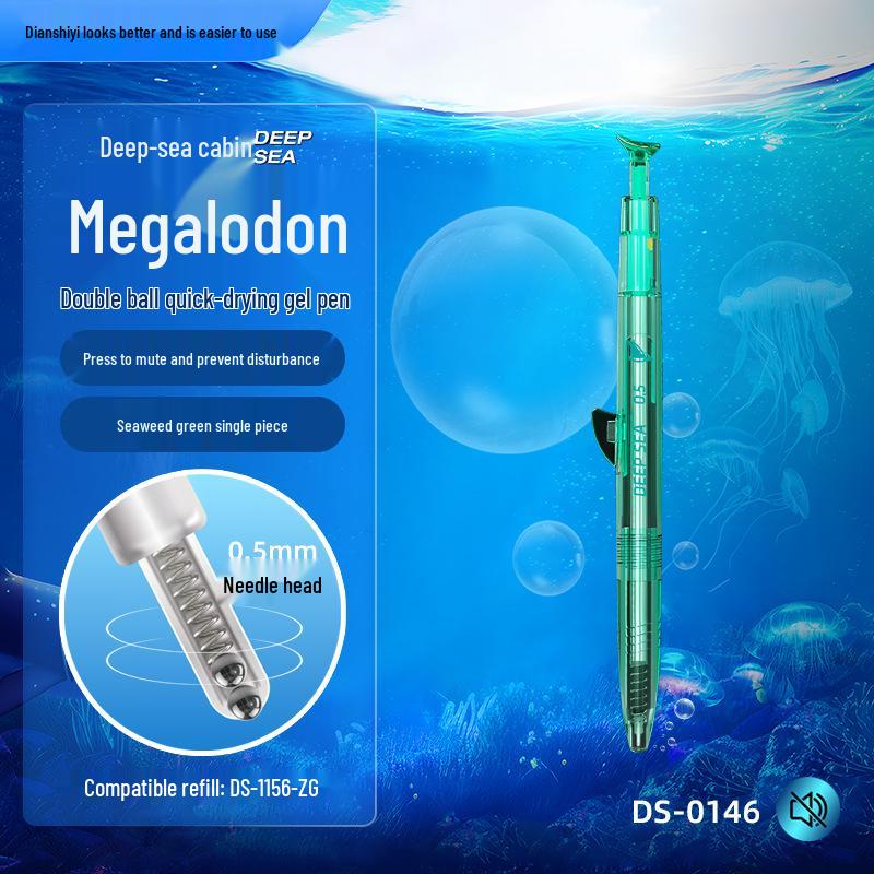 Deep Sea Cabin Megalodon Double Bead Push-Type Ballpoint Pen 0.5mm - Black Ink Student Exam Answering Pen 0.5mm
Deep Sea Cabin Megalodon Double Bead Push-Type Ballpoint Pen 0.5mm - Black Ink Student Exam Answering Pen 0.5mm