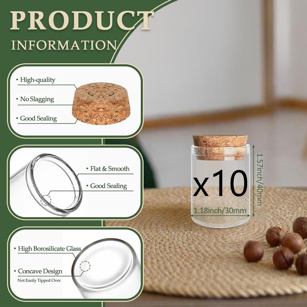 10/20PCS Small DIY Cute Glass Bottle 15ml 30*40mm Glass Jars Cork Test Tube Bottles Container Mini Vial Decoration
10/20PCS Small DIY Cute Glass Bottle 15ml 30*40mm Glass Jars Cork Test Tube Bottles Container Mini Vial Decoration