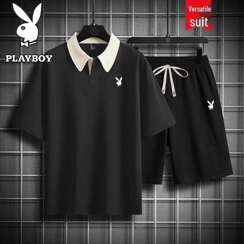 PLAYBOY Men s Summer Lapel T-Shirt & Shorts Set 3XL
PLAYBOY Men s Summer Lapel T-Shirt & Shorts Set 3XL