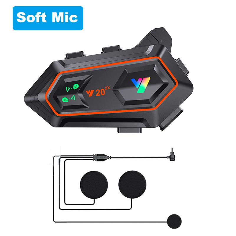 Y20-2X Motorcycle Helmet Bluetooth Headset 2-Riders Intercom 1000M RGB Light IPX6 Waterproof BT5.0 Voice Assistant Music Player
Y20-2X Motorcycle Helmet Bluetooth Headset 2-Riders Intercom 1000M RGB Light IPX6 Waterproof BT5.0 Voice Assistant Music Player