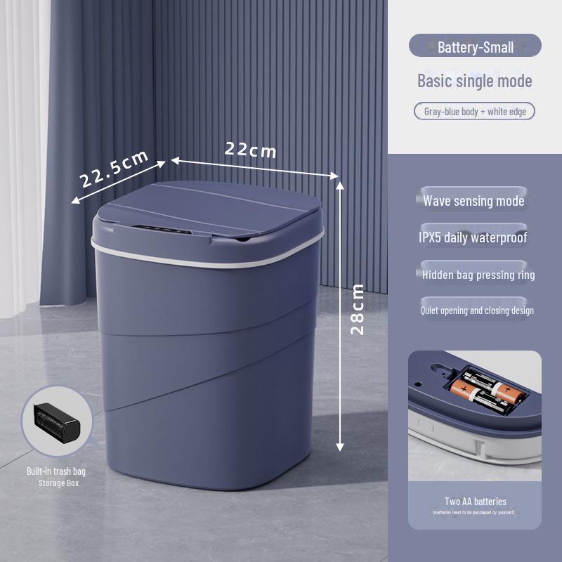 Умный бытовой мусорный бак объемом 24 л со встроенным кольцом давления и трехрежимным автоматическим датчиком 14L Battery Model (Single Mode) серый
Умный бытовой мусорный бак объемом 24 л со встроенным кольцом давления и трехрежимным автоматическим датчиком 14L Battery Model (Single Mode) серый