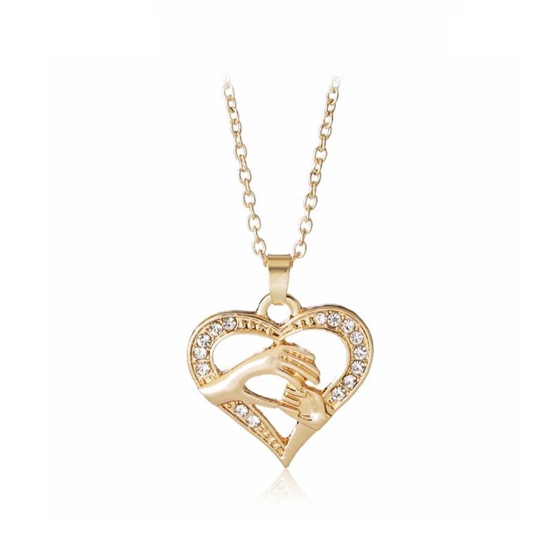 Funny Mother Child Hand in Hand Design Heart Shaped Crystal Necklace Gold Rosegold Silver Colors Family Love Jewelry золотой
Funny Mother Child Hand in Hand Design Heart Shaped Crystal Necklace Gold Rosegold Silver Colors Family Love Jewelry золотой