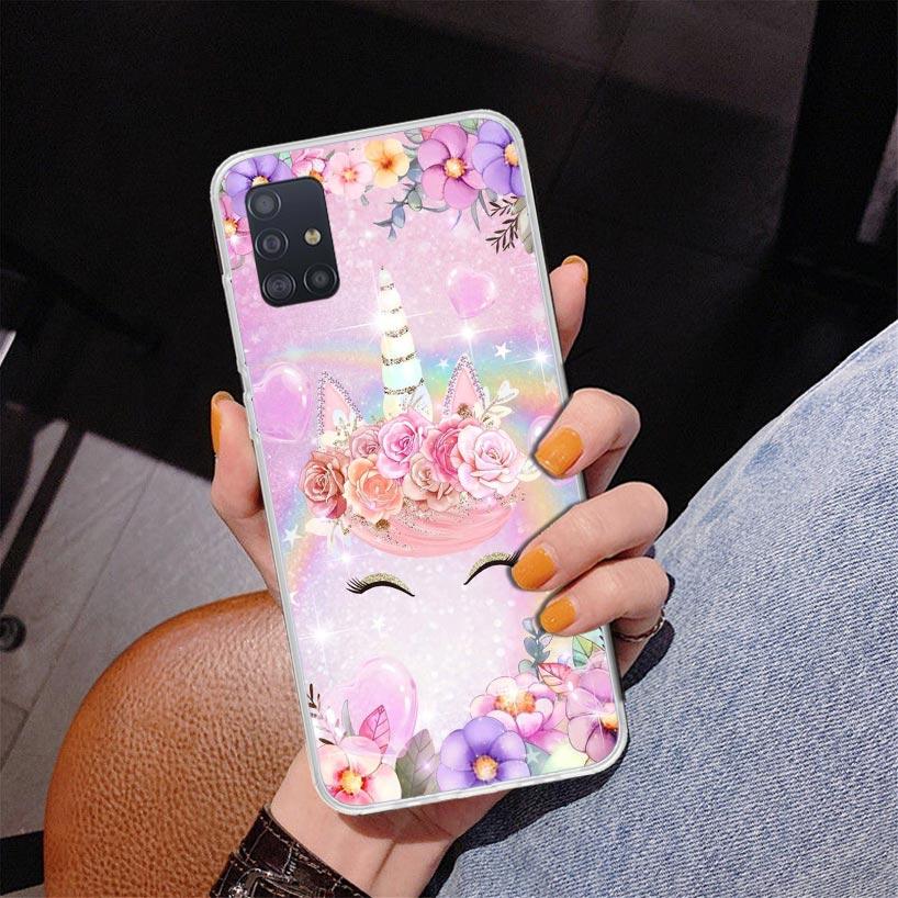 Pink Unicorn Rainbow Phnoe Case for Samsung Galaxy A51 A50S A71 A70 A41 A40 A31 A30 A21S A20S A10S A21S A6 A7 A8 A9 Cover Coque Samsung A51 4G
Pink Unicorn Rainbow Phnoe Case for Samsung Galaxy A51 A50S A71 A70 A41 A40 A31 A30 A21S A20S A10S A21S A6 A7 A8 A9 Cover Coque Samsung A51 4G