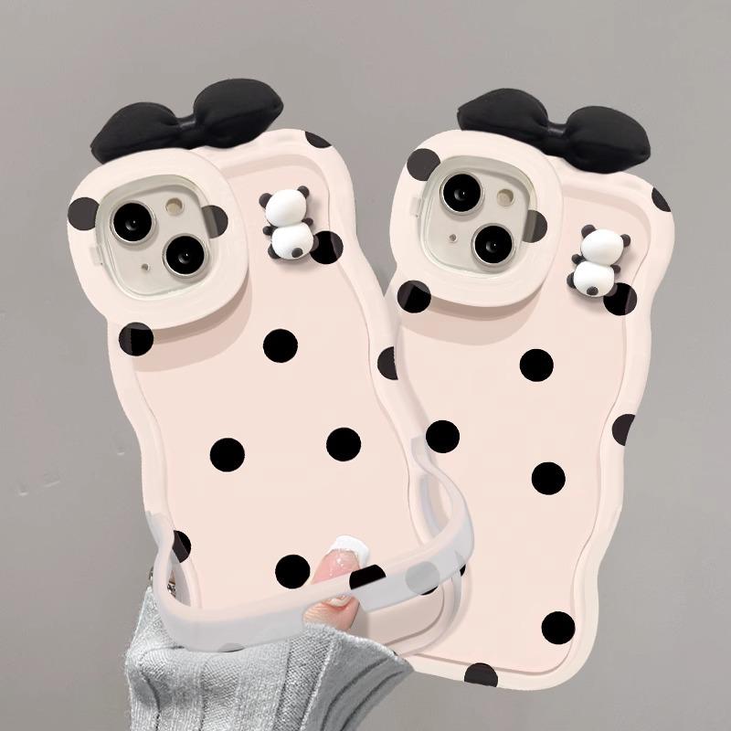 The Three-dimensional Panda Bow Is Suitable for IPhone 15, Phone Case 14PRO, Dual Stand 13, Cute and Shockproof 12, Wavy Edge X iphone 15
The Three-dimensional Panda Bow Is Suitable for IPhone 15, Phone Case 14PRO, Dual Stand 13, Cute and Shockproof 12, Wavy Edge X iphone 15