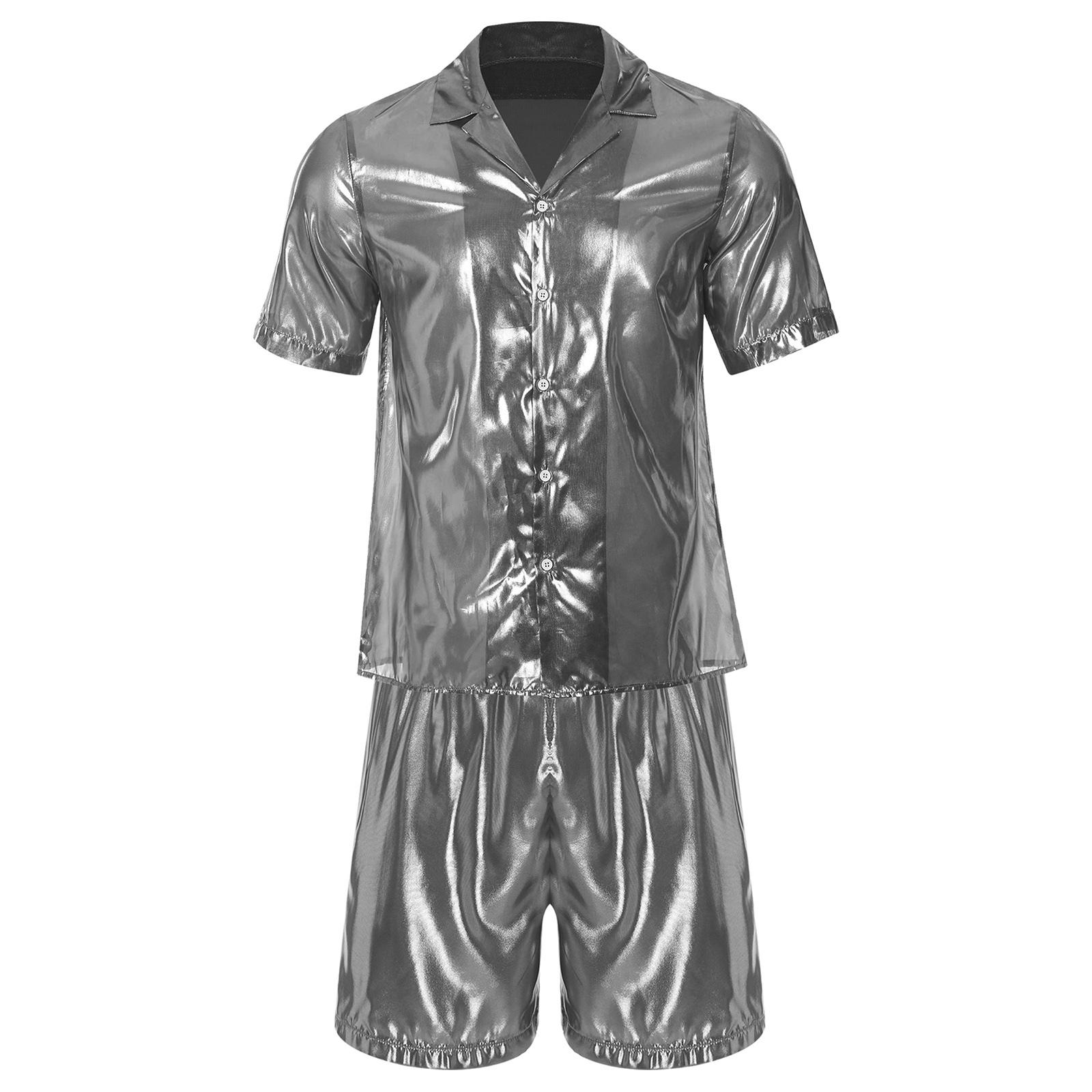 Чоловічий Блискучий Пляжний Комплект Прозора Сорочка з Ефектом Водної Рябі та Відповідні Вільні Боксерки на Еластичній Талії Відпускний Наряд L срібний
Чоловічий Блискучий Пляжний Комплект Прозора Сорочка з Ефектом Водної Рябі та Відповідні Вільні Боксерки на Еластичній Талії Відпускний Наряд L срібний