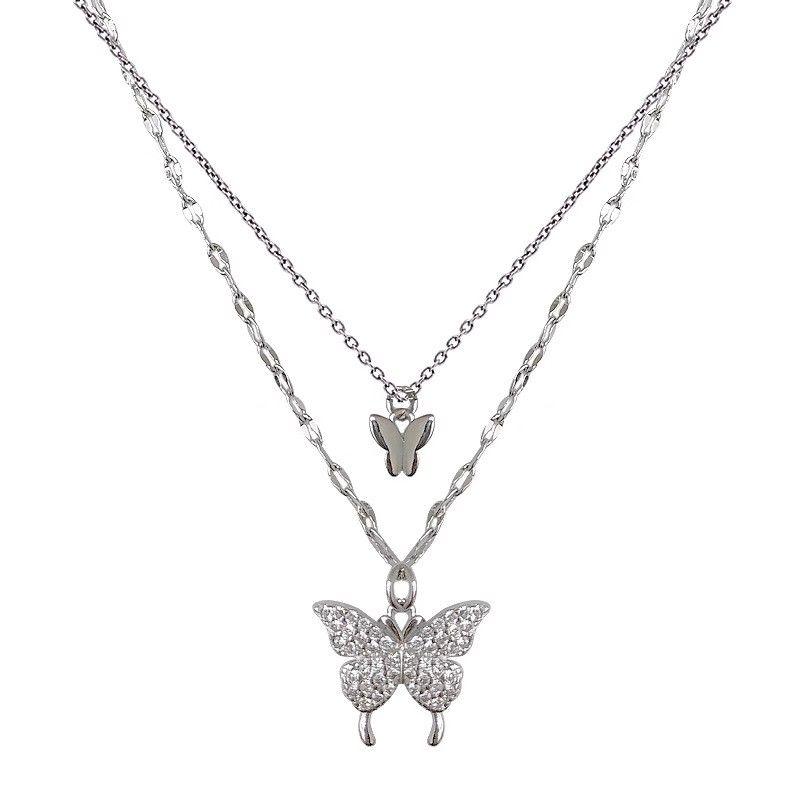 Double-Layer Butterfly Necklace Female Clavicle Chain Elegant Light Luxury Minority Classy Stylish Summer Ornament Titanium Steel Necklace Double Butterfly Necklace
Double-Layer Butterfly Necklace Female Clavicle Chain Elegant Light Luxury Minority Classy Stylish Summer Ornament Titanium Steel Necklace Double Butterfly Necklace