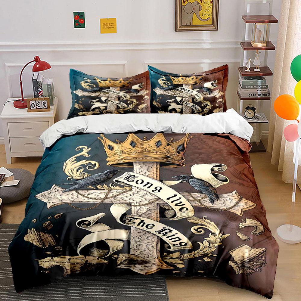 Crown, cross, scrolls, ravens. Bedding sets Duvet cover sets Duvet covers Pillowcases(1 * Duvet Cover 2 * Pillowcases, without duvet insert) 135x200cm
Crown, cross, scrolls, ravens. Bedding sets Duvet cover sets Duvet covers Pillowcases(1 * Duvet Cover 2 * Pillowcases, without duvet insert) 135x200cm