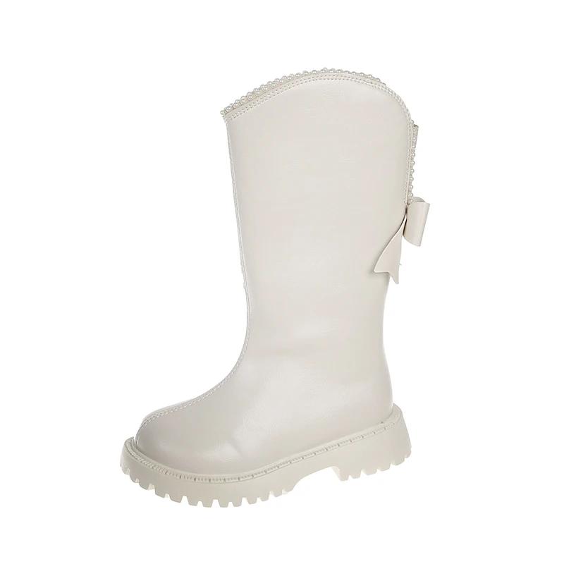 Kids Princess Boots with Sweet Back Bows Girls Boots Round Toes Soft Bottom Autumn Children Mid-calf Boots 24 бежевый
Kids Princess Boots with Sweet Back Bows Girls Boots Round Toes Soft Bottom Autumn Children Mid-calf Boots 24 бежевый