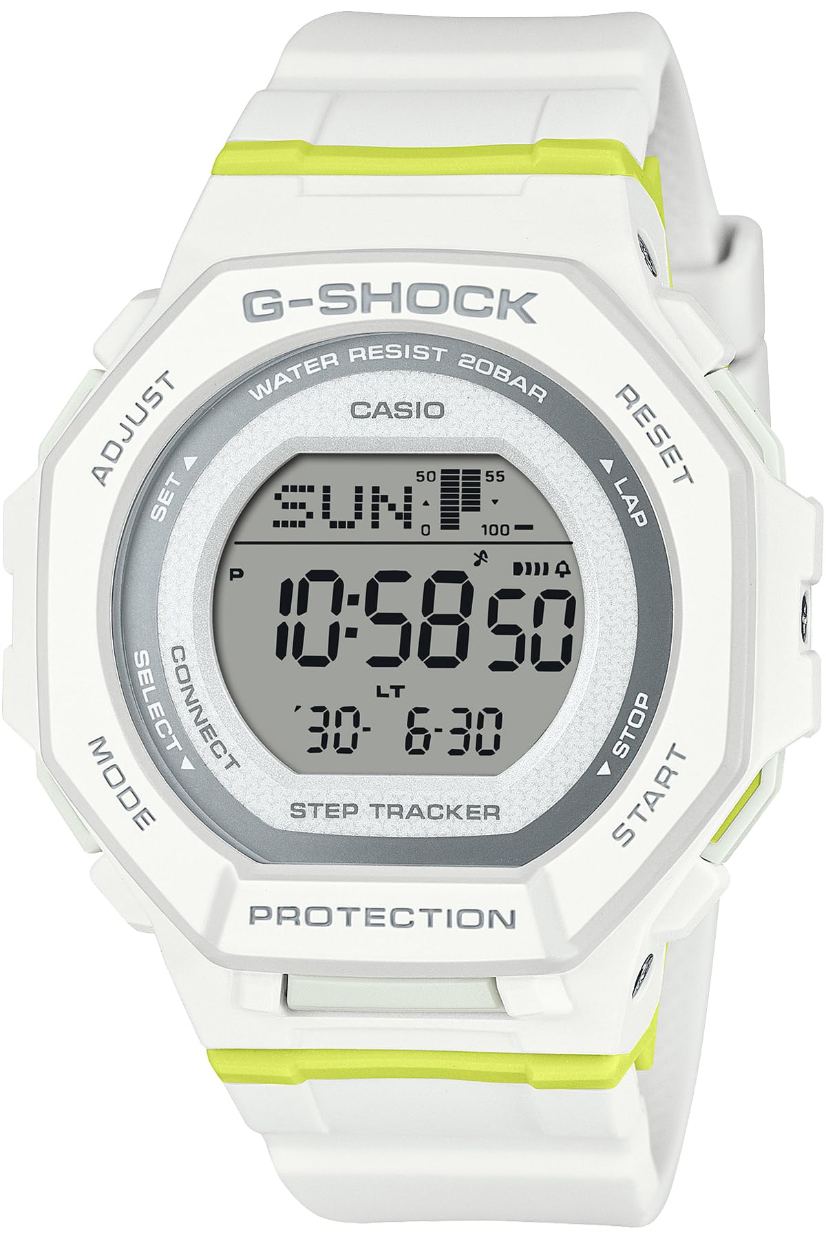 Часы Casio G-Shock (Аутентичная японская модель) Bluetooth Модель из биомассы, GMD-B300SC-7JF, Женская, Белая
Часы Casio G-Shock (Аутентичная японская модель) Bluetooth Модель из биомассы, GMD-B300SC-7JF, Женская, Белая