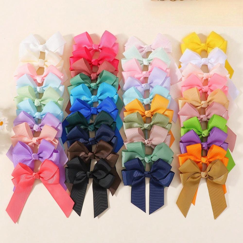 16/40pcs 3.35 Cute Grosgrain Long Ribbon Hair Bow Clips for Baby Girls Solid Color Bowknot Hairpins Headwear Hair Accessories
16/40pcs 3.35 Cute Grosgrain Long Ribbon Hair Bow Clips for Baby Girls Solid Color Bowknot Hairpins Headwear Hair Accessories