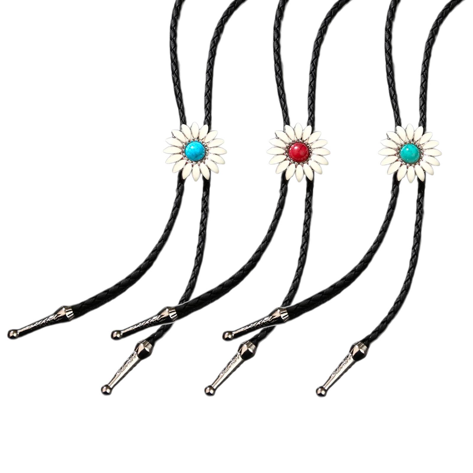 3Pcs Braided Leather Cord Bolo Tie Necktie with Sunflower Stone Pendant Adjustable Rope Jewelry Necklace Sweater Chain
3Pcs Braided Leather Cord Bolo Tie Necktie with Sunflower Stone Pendant Adjustable Rope Jewelry Necklace Sweater Chain