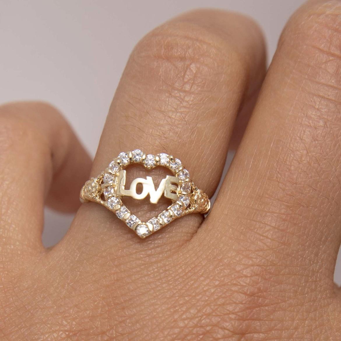 Бронзовое кольцо, Love Ring, Премиальное кольцо LOVE Heart, Ювелирные изделия с медной инкрустацией из циркония No. 8
Бронзовое кольцо, Love Ring, Премиальное кольцо LOVE Heart, Ювелирные изделия с медной инкрустацией из циркония No. 8