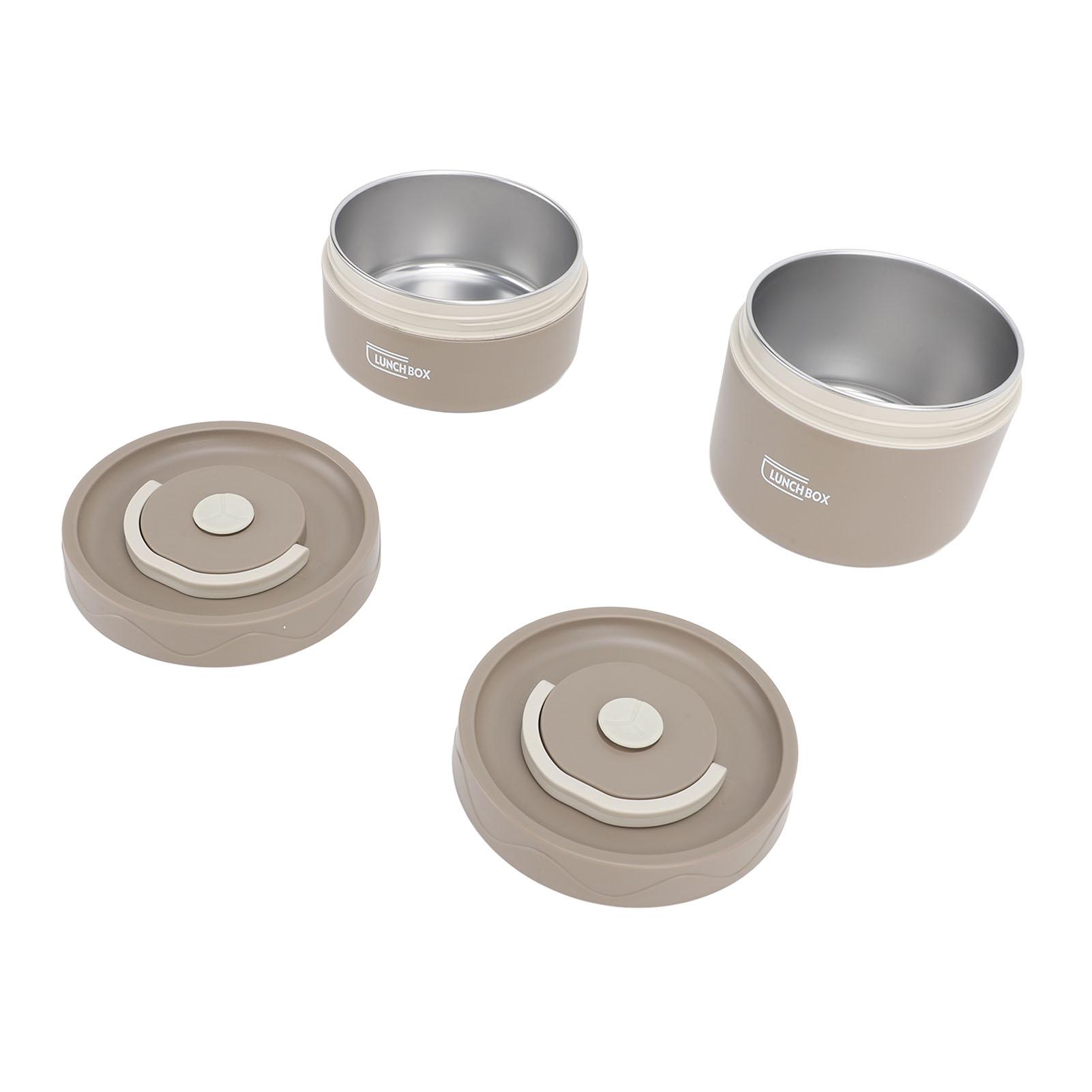 Insulated Lunch Container 304 Stainless Steel Leakproof Portable Round Thermal Bento Box with Lid and Thermal Bag 2 packs + thermal insulation bag dark brown
Insulated Lunch Container 304 Stainless Steel Leakproof Portable Round Thermal Bento Box with Lid and Thermal Bag 2 packs + thermal insulation bag dark brown