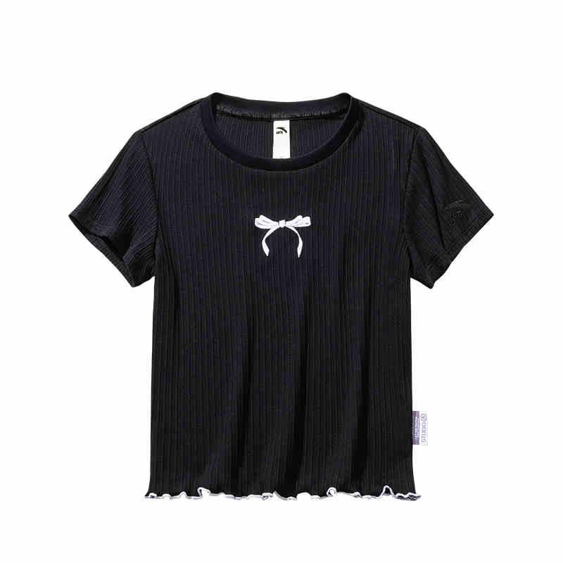 Anta Sports Lifestyle Series Solid Color Breathable Versatile Casual Short Sleeve T-Shirt Women T-Shirts Black 162528116-3 2XL
Anta Sports Lifestyle Series Solid Color Breathable Versatile Casual Short Sleeve T-Shirt Women T-Shirts Black 162528116-3 2XL