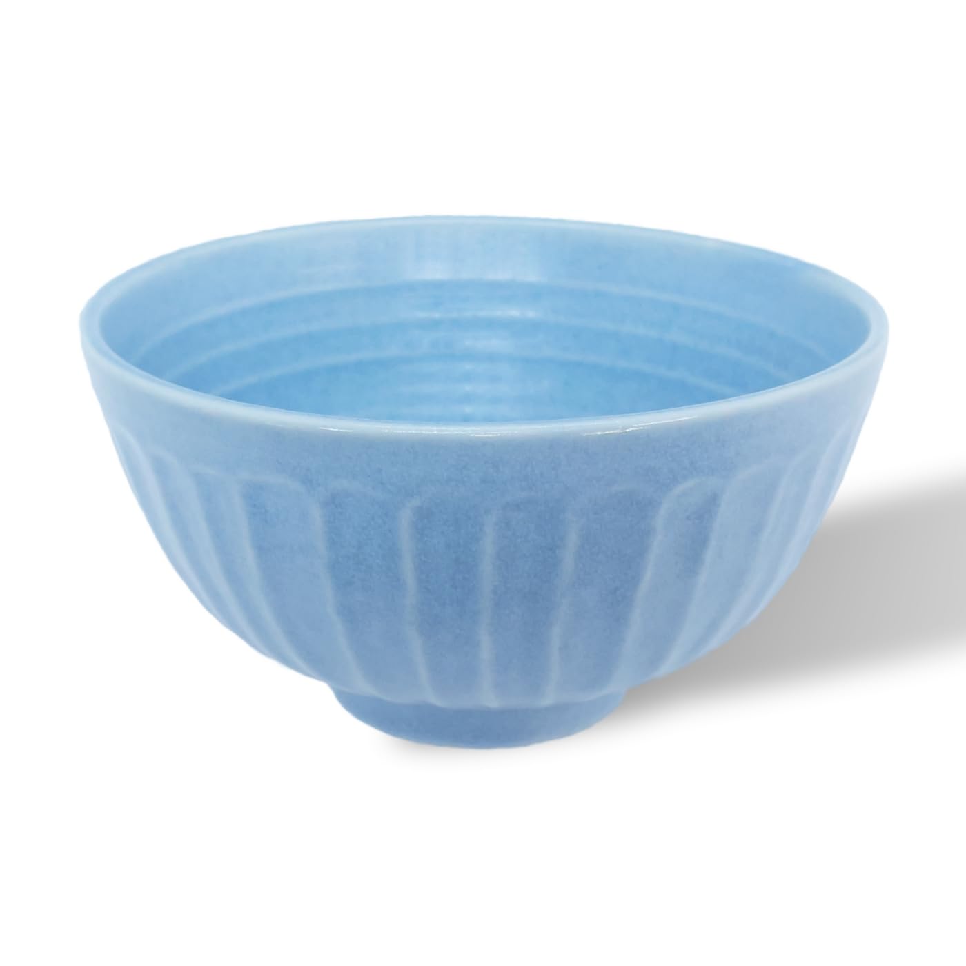 Керамическая чаша для чая Yamaki, диаметр 11,5 x высота 6 см, стильная, фарфор Mino, можно использовать в микроволновой печи и мыть в посудомоечной машине, сделано в Японии, Shinogi (Матовый синий, 1 шт.)