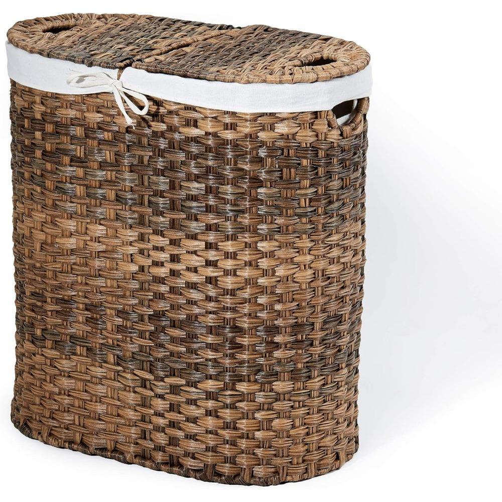 Premium Handwoven Portable Laundry Bin Basket with Carrying Handles, Household Storage for Clothes, Linens, Sheets, Oval Hamper United States
Premium Handwoven Portable Laundry Bin Basket with Carrying Handles, Household Storage for Clothes, Linens, Sheets, Oval Hamper United States