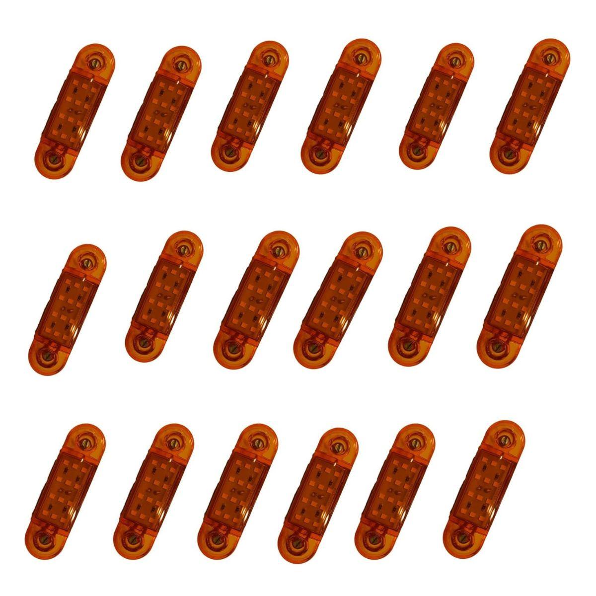 18-Pack LED Marker Lights Amber 24V Waterproof Trailer Side Marker Clearance Lights for Truck Bus Boat Universal Fit
18-Pack LED Marker Lights Amber 24V Waterproof Trailer Side Marker Clearance Lights for Truck Bus Boat Universal Fit