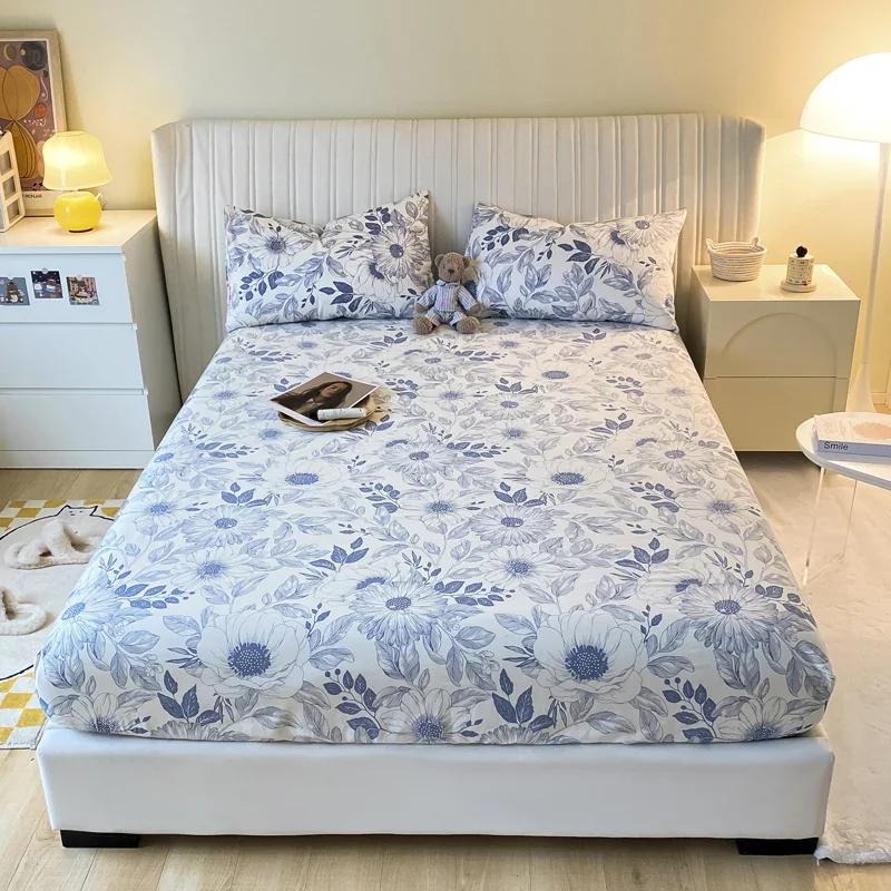 Cotton Fitted Sheet Printing Bed Cover Four Corners With Elastic Band Mattress Cover Twin Full Queen King pillowcases48x74cmx2
Cotton Fitted Sheet Printing Bed Cover Four Corners With Elastic Band Mattress Cover Twin Full Queen King pillowcases48x74cmx2