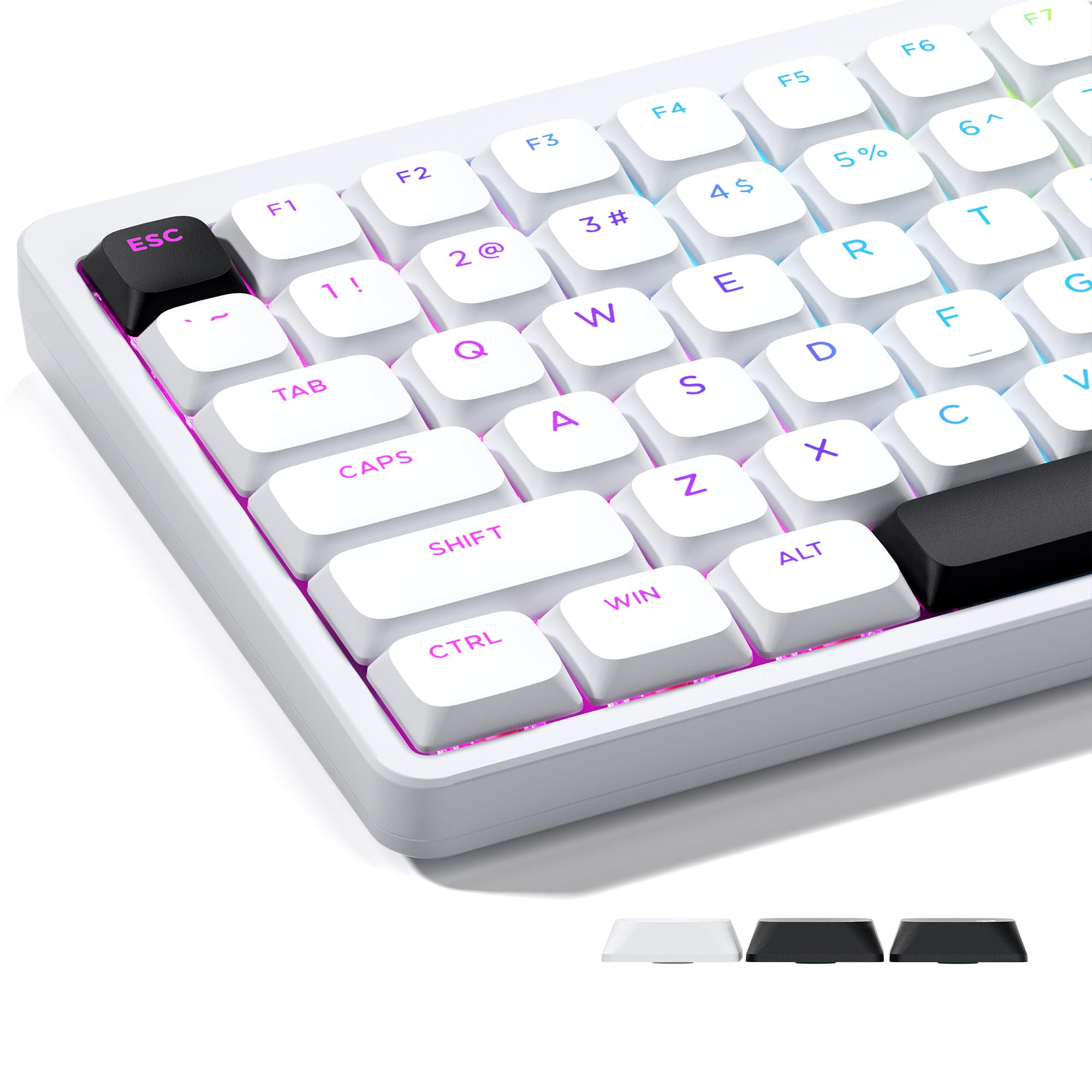 White Keycaps - XVX PBT Low-Profile Keycaps, 121 Keys, Low Profile, Compatible with 100%, 75%, 65%, and 60% Keyboards, Universal Replacement Keycaps
White Keycaps - XVX PBT Low-Profile Keycaps, 121 Keys, Low Profile, Compatible with 100%, 75%, 65%, and 60% Keyboards, Universal Replacement Keycaps