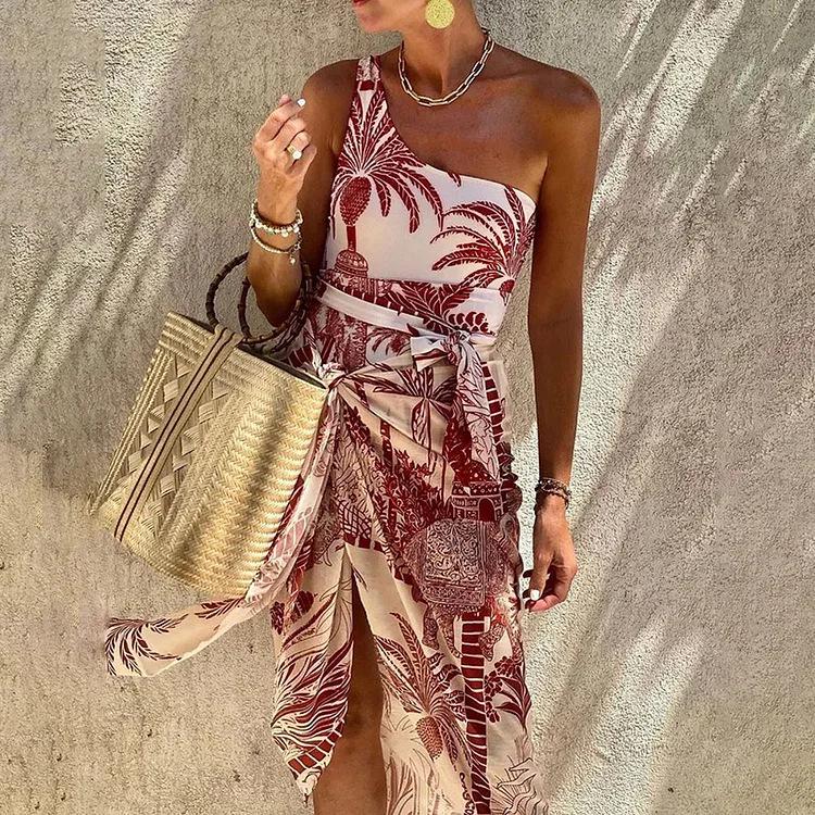 2024 European & American Coconut Tree One-Shoulder Tie-Up Swimsuit Set - Women s Bestseller M
2024 European & American Coconut Tree One-Shoulder Tie-Up Swimsuit Set - Women s Bestseller M
