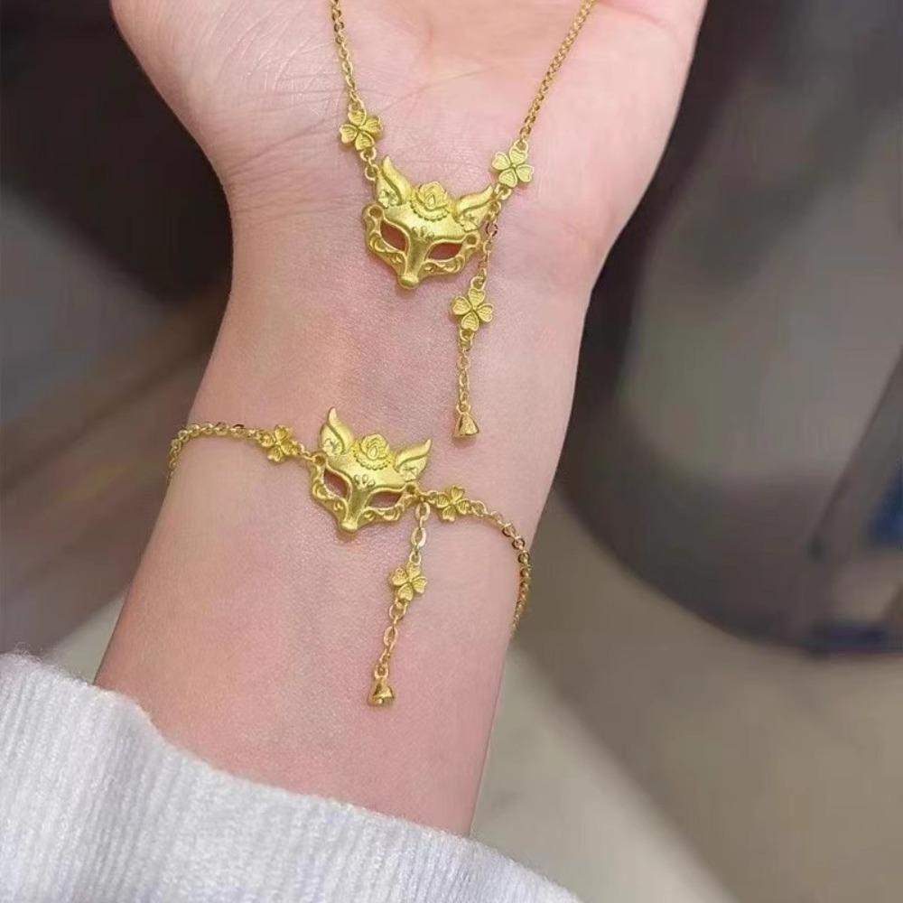 Fox Mask Necklace Chinese Style Mysterious Elegant Tassel Pendant Wedding Jewelry for Women
Fox Mask Necklace Chinese Style Mysterious Elegant Tassel Pendant Wedding Jewelry for Women