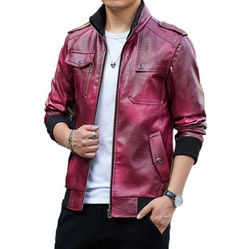 Spring and Autumn New Men s PU Leather Men s Casual Jacket Korean Slim Leather Jacket Men s Jacket
Spring and Autumn New Men s PU Leather Men s Casual Jacket Korean Slim Leather Jacket Men s Jacket